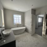 Bath area of the master bathroom after works